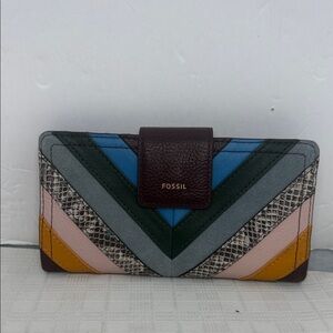 Fossil Women's Chevron Multicolor Wallet